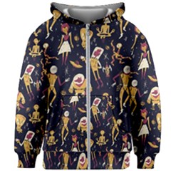 Alien Surface Pattern Kids  Zipper Hoodie Without Drawstring by Ket1n9