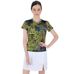 Technology Circuit Board Women s Sports Top by Ket1n9