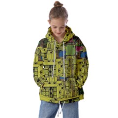 Technology Circuit Board Kids  Oversized Hoodie by Ket1n9