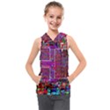 Technology Circuit Board Layout Pattern Kids  Sleeveless Hoodie View1