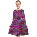 Technology Circuit Board Layout Pattern Kids  Midi Sailor Dress View1