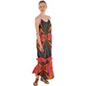 Casanova Abstract Art-colors Cool Druffix Flower Freaky Trippy Cami Maxi Ruffle Chiffon Dress View1