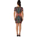 Casanova Abstract Art-colors Cool Druffix Flower Freaky Trippy Fitted Knot Split End Bodycon Dress View4