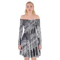 Architecture-parliament-landmark Off Shoulder Skater Dress by Ket1n9