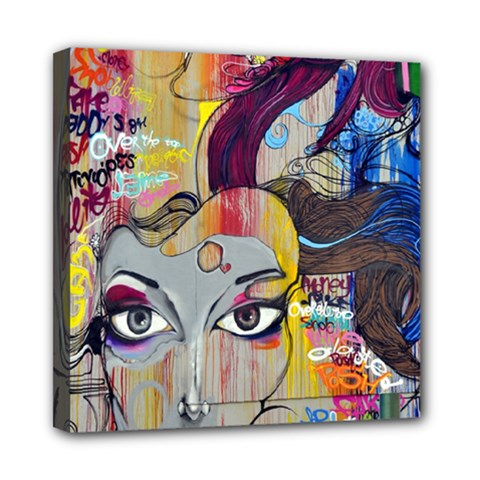 Graffiti-mural-street-art-painting Mini Canvas 8  X 8  (stretched) by Ket1n9