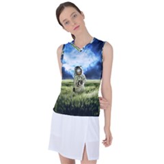 Astronaut Women s Sleeveless Sports Top by Ket1n9