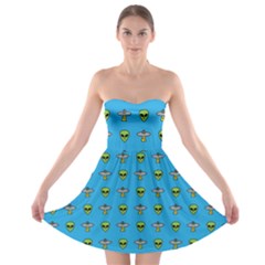 Alien Pattern Strapless Bra Top Dress by Ket1n9