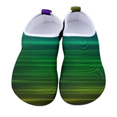 Blue And Green Lines Men s Sock-style Water Shoes by Ket1n9