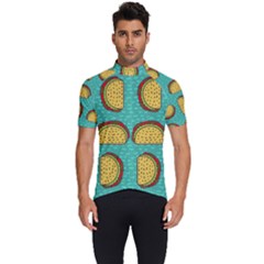 Taco-drawing-background-mexican-fast-food-pattern Men s Short Sleeve Cycling Jersey by Ket1n9