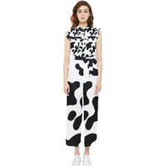 Cow Pattern Women s Frill Top Chiffon Jumpsuit by Ket1n9