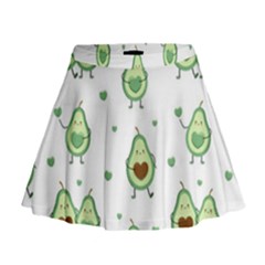 Cute-seamless-pattern-with-avocado-lovers Mini Flare Skirt by Ket1n9