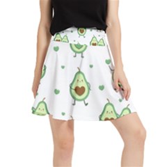 Cute-seamless-pattern-with-avocado-lovers Waistband Skirt by Ket1n9