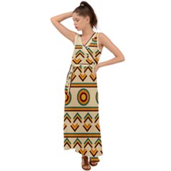 African V-neck Chiffon Maxi Dress by ByThiagoDantas