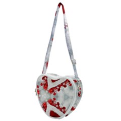 Christmas-background-tile-gifts Heart Shoulder Bag by Grandong