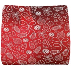 Christmas Pattern Red Seat Cushion by Grandong