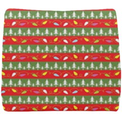 Christmas-papers-red-and-green Seat Cushion by Grandong