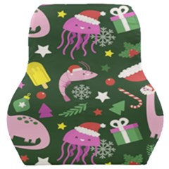 Colorful-funny-christmas-pattern   --- Car Seat Back Cushion  by Grandong