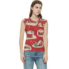 Christmas-new-year-seamless-pattern Women s Raglan Cap Sleeve T-shirt by Grandong