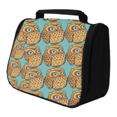 Owl Bird Pattern Full Print Travel Pouch (small) by Grandong