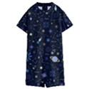 Starry Night  Space Constellations  Stars  Galaxy  Universe Graphic  Illustration Kids  Boyleg Half Suit Swimwear View1