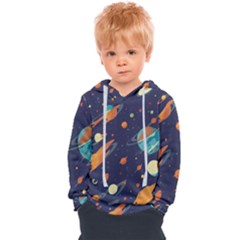 Space Galaxy Planet Universe Stars Night Fantasy Kids  Overhead Hoodie by Grandong