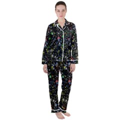 Illustration Universe Star Planet Women s Long Sleeve Satin Pajamas Set	 by Grandong