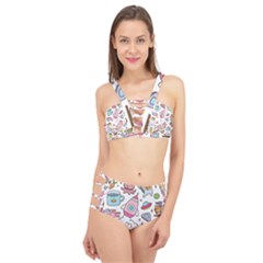 Set-kawaii-doodles -- Cage Up Bikini Set by Grandong