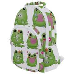 Kawaii-frog-rainy-season-japanese Rounded Multi Pocket Backpack by Grandong