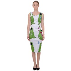 Kawaii-frog-rainy-season-japanese Sleeveless Pencil Dress by Grandong