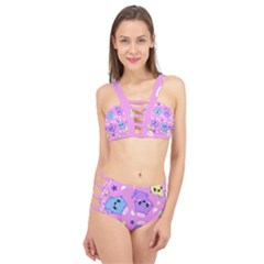 Seamless Pattern With Cute Kawaii Kittens Cage Up Bikini Set by Grandong