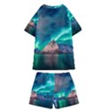 Amazing Aurora Borealis Colors Kids  Swim T-Shirt and Shorts Set View2