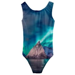 Amazing Aurora Borealis Colors Kids  Cut-out Back One Piece Swimsuit by Grandong