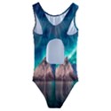 Amazing Aurora Borealis Colors Kids  Cut-Out Back One Piece Swimsuit View2