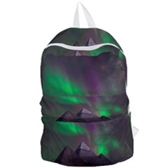 Aurora Northern Lights Phenomenon Atmosphere Sky Foldable Lightweight Backpack by Grandong