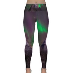 Aurora Northern Lights Celestial Magical Astronomy Lightweight Velour Classic Yoga Leggings by Grandong