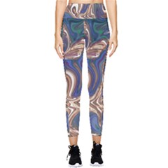 Pattern Psychedelic Hippie Abstract Pocket Leggings  by Ravend