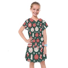 Christmas Decoration Winter Xmas Kids  Drop Waist Dress by Vaneshop