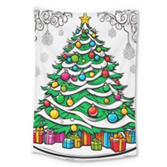 Christmas Tree Large Tapestry by Vaneshop