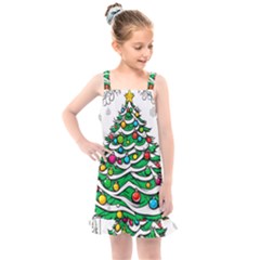 Christmas Tree Kids  Overall Dress by Vaneshop