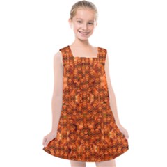 Floral Time In Peace And Love Kids  Cross Back Dress by pepitasart