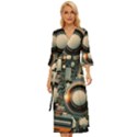 Illustrations Technology Robot Internet Processor Midsummer Wrap Dress View1