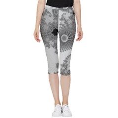 Apple Males Almond Bread Abstract Mathematics Inside Out Lightweight Velour Capri Leggings  by Vaneshop