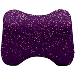 Purple Glittery Backdrop Scrapbooking Sparkle Head Support Cushion by Vaneshop