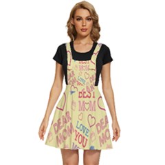 Love Mom Happy Mothers Day I Love Mom Graphic Pattern Apron Dress by Vaneshop