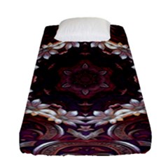 Rosette Kaleidoscope Mosaic Abstract Background Fitted Sheet (single Size) by Vaneshop