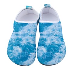 Blue Ocean Wave Texture Men s Sock-style Water Shoes by Jack14