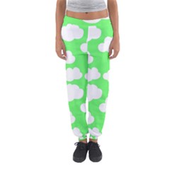 Cute Clouds Green Neon Women s Jogger Sweatpants by ConteMonfrey