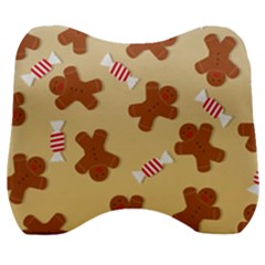 Gingerbread Christmas Time Velour Head Support Cushion by Pakjumat