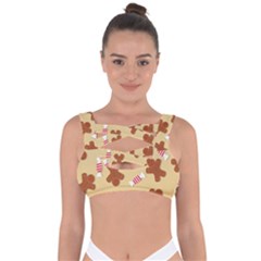 Gingerbread Christmas Time Bandaged Up Bikini Top by Pakjumat