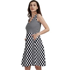 Space Patterns Sleeveless V-neck Skater Dress With Pockets by Amaryn4rt